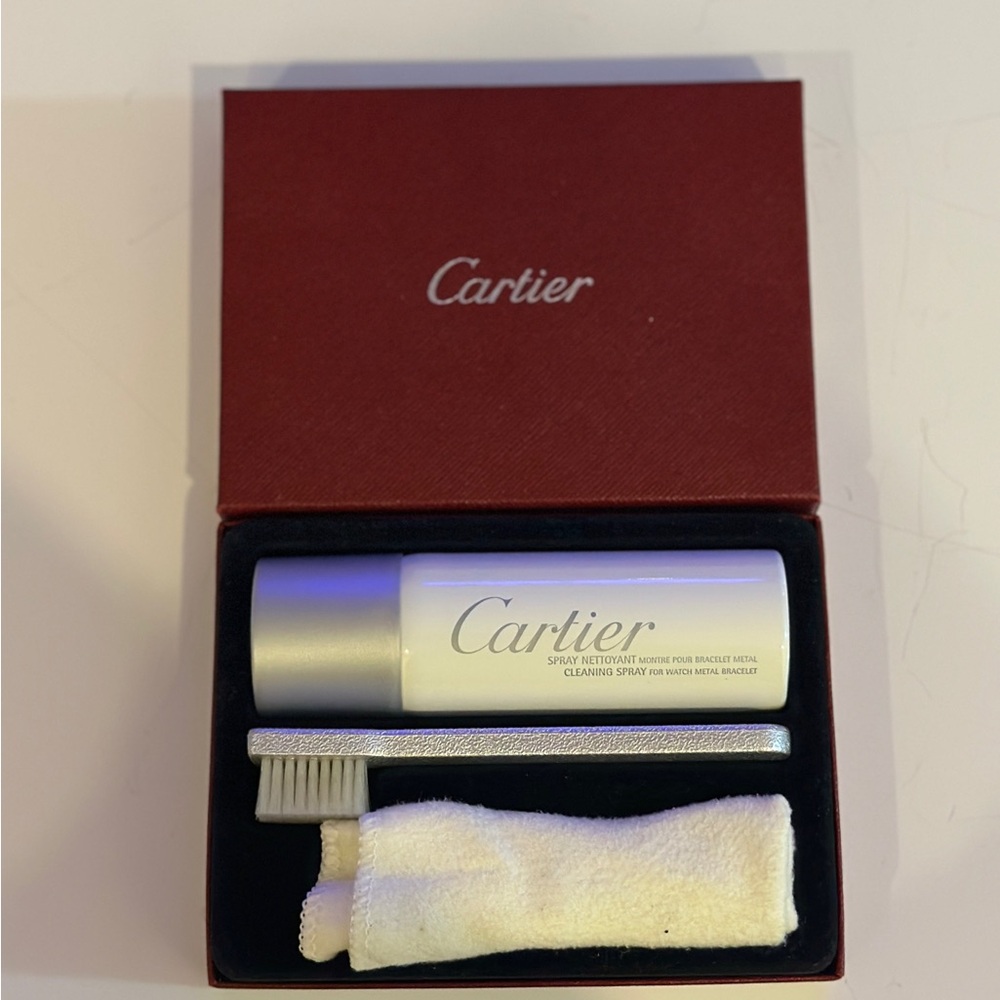 Cartier Red and White Jewelry Care Set